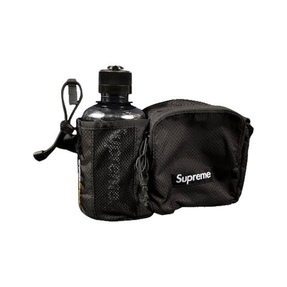 Supreme SS22 Side Bag Black Shoulder with 16oz Nalgene Water Bottle new NIB